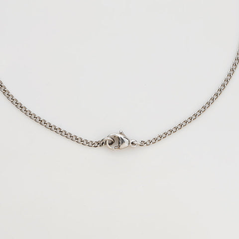 CHANEL 03A Christmas Tree Motif COCO Mark 2003 Necklace Silver WS21885