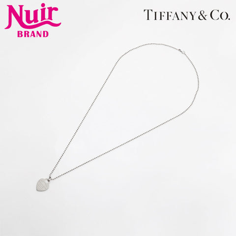TIFFANY&Co. Heart Return to Plate Ball Chain Necklace Silver WS21887