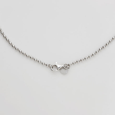 TIFFANY&Co. Heart Return to Plate Ball Chain Necklace Silver WS21887
