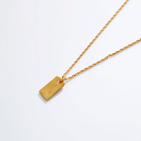 Christian Dior Logo plate Necklace gold WS21890