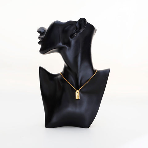 Christian Dior Logo plate Necklace gold WS21890