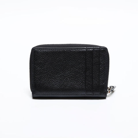 BALENCIAGA Leather Logo Everyday Card Case Compact Wallet Coin case black WS21892