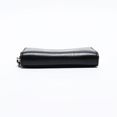 BALENCIAGA Leather Logo Everyday Card Case Compact Wallet Coin case black WS21892
