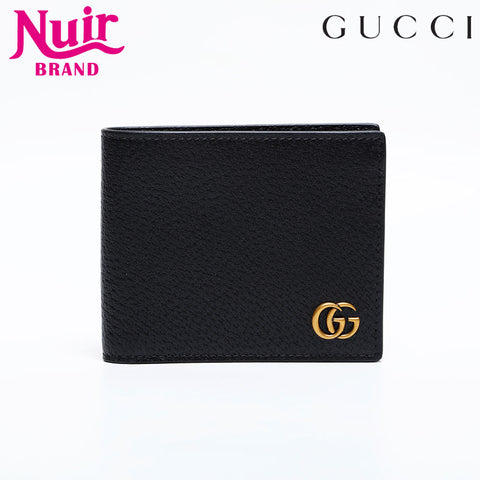 GUCCI GG Marmont Leather Bifold Wallet black WS21893