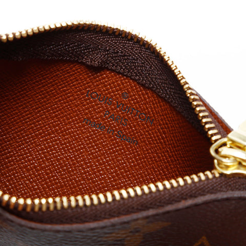 LOUIS VUITTON Monogram Coin Case, 2005, Pochette Cle Key holder Brown WS21895