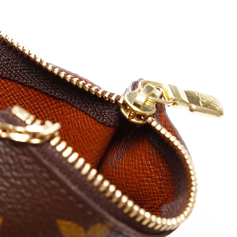 LOUIS VUITTON Monogram Coin Case, 2005, Pochette Cle Key holder Brown WS21895
