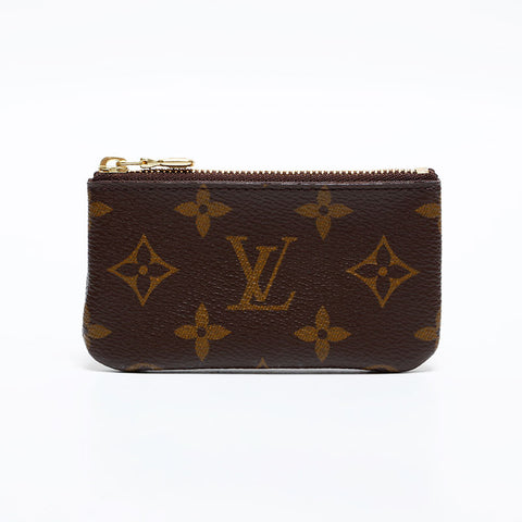 LOUIS VUITTON Monogram Coin Case, 2005, Pochette Cle Key holder Brown WS21895