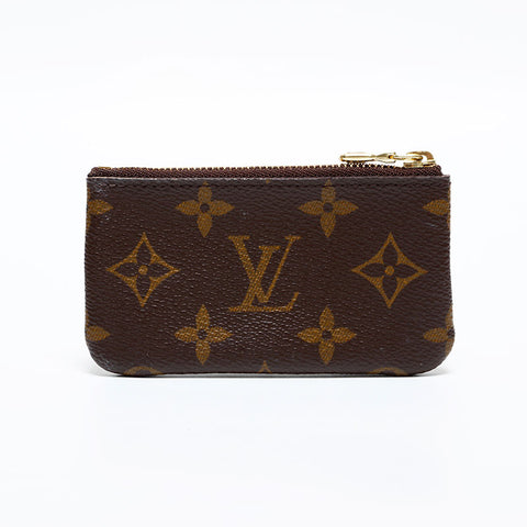 LOUIS VUITTON Monogram Coin Case, 2005, Pochette Cle Key holder Brown WS21895