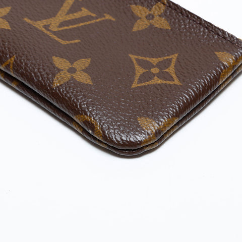 LOUIS VUITTON Monogram Coin Case, 2005, Pochette Cle Key holder Brown WS21895