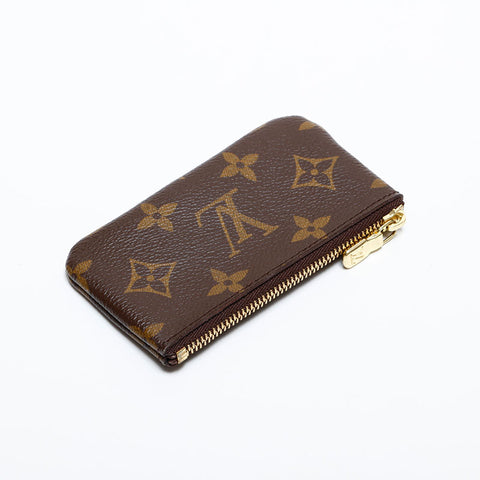 LOUIS VUITTON Monogram Coin Case, 2005, Pochette Cle Key holder Brown WS21895