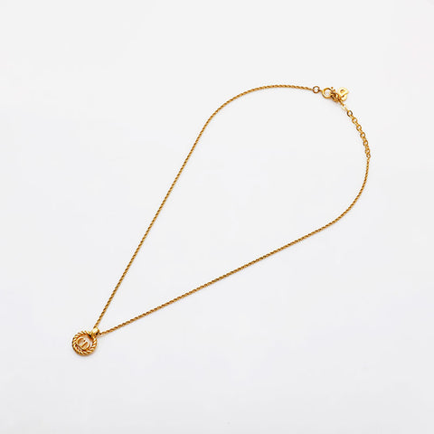 Christian Dior CD logo Necklace gold WS21897