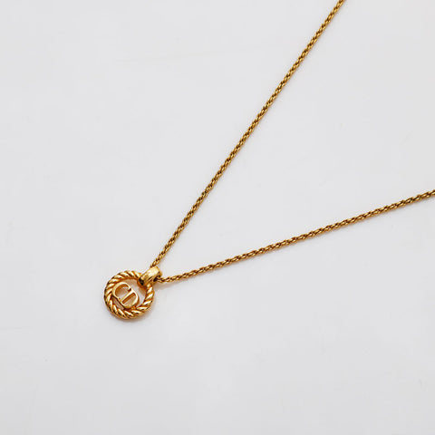 Christian Dior CD logo Necklace gold WS21897