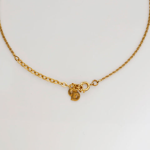 Christian Dior CD logo Necklace gold WS21897