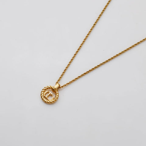 Christian Dior CD logo Necklace gold WS21897
