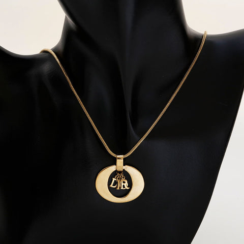 Christian Dior logo Necklace gold WS21898