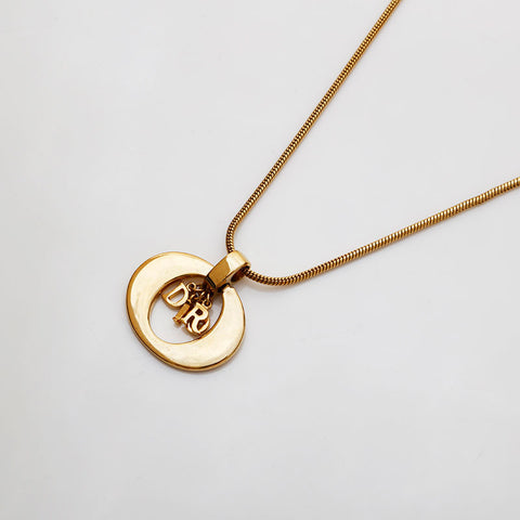Christian Dior logo Necklace gold WS21898
