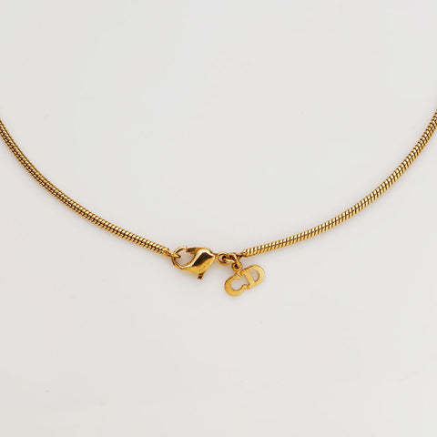 Christian Dior logo Necklace gold WS21898