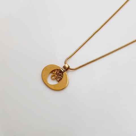 Christian Dior logo Necklace gold WS21898