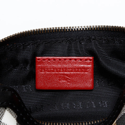 バーバリー BURBERRY チェック ポーチ PVC ベージュ WS21900
