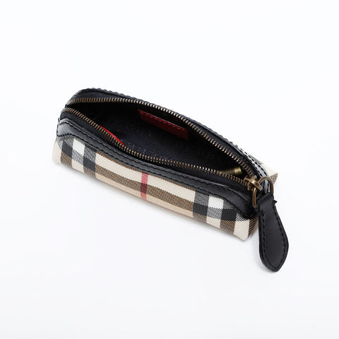 バーバリー BURBERRY チェック ポーチ PVC ベージュ WS21900
