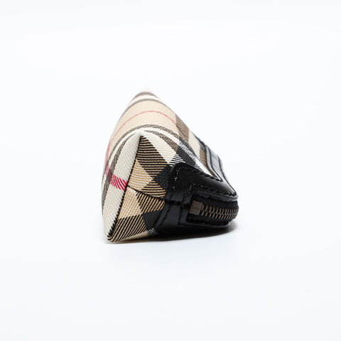 バーバリー BURBERRY チェック ポーチ PVC ベージュ WS21900