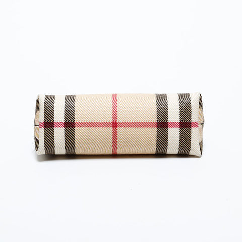 バーバリー BURBERRY チェック ポーチ PVC ベージュ WS21900