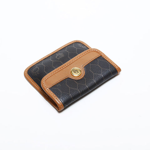 Christian Dior PVC Honeycomb Pattern Coin case black WS21904
