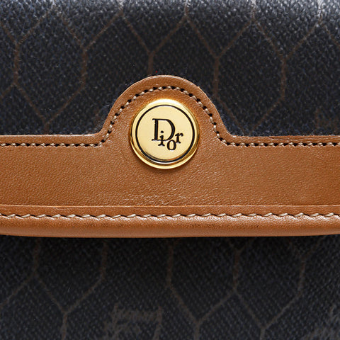 Christian Dior PVC Honeycomb Pattern Coin case black WS21904