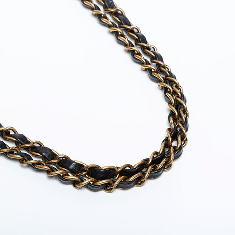 シャネル CHANEL 20番台 2014-2015 メダル コイン マトラッセ チェーン ショルダーバッグ ブラック WS21908