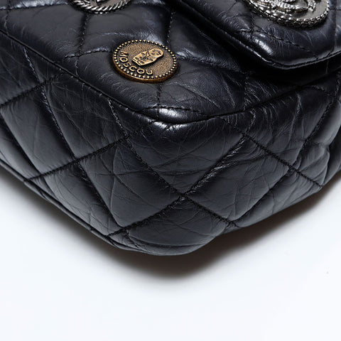 CHANEL 20 Series 2014-2015 Medal Coin Matelasse Chain Shoulder Bag black WS21908