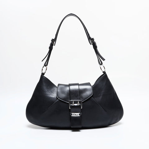 Christian Dior Leather Street Chic Shoulder Bag black WS21917