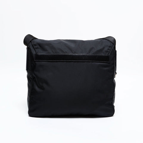 PRADA Nylon triangle logo Shoulder Bag black WS21918