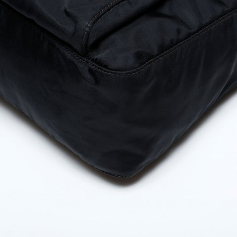 PRADA Nylon triangle logo Shoulder Bag black WS21918