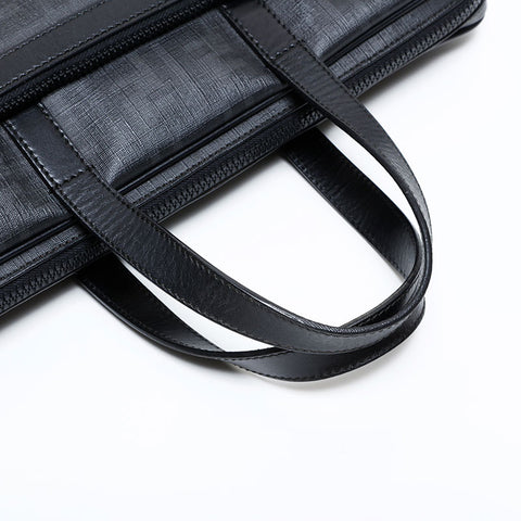 FENDI PVC Zucca briefcase business bag Handbag black WS21919