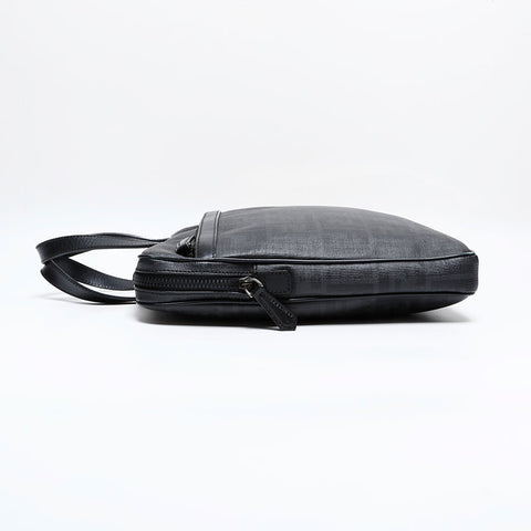 FENDI PVC Zucca briefcase business bag Handbag black WS21919