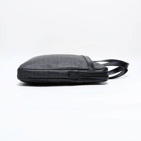 FENDI PVC Zucca briefcase business bag Handbag black WS21919