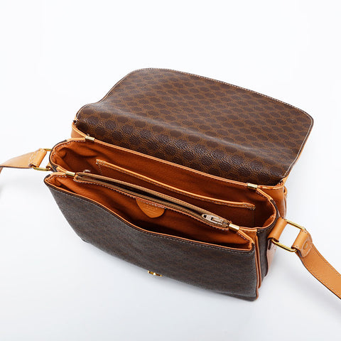 CELINE Macadam Shoulder Bag Brown WS21923