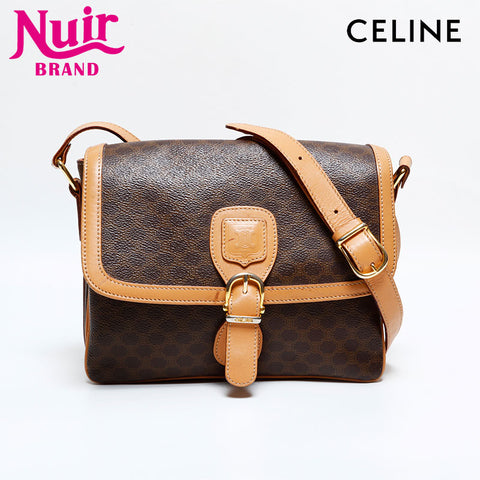 CELINE Macadam Shoulder Bag Brown WS21923