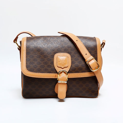 CELINE Macadam Shoulder Bag Brown WS21923