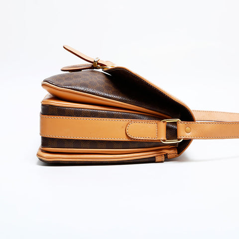 CELINE Macadam Shoulder Bag Brown WS21923
