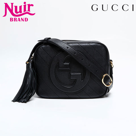 GUCCI Blondie Leather Camera Shoulder Bag black WS21924