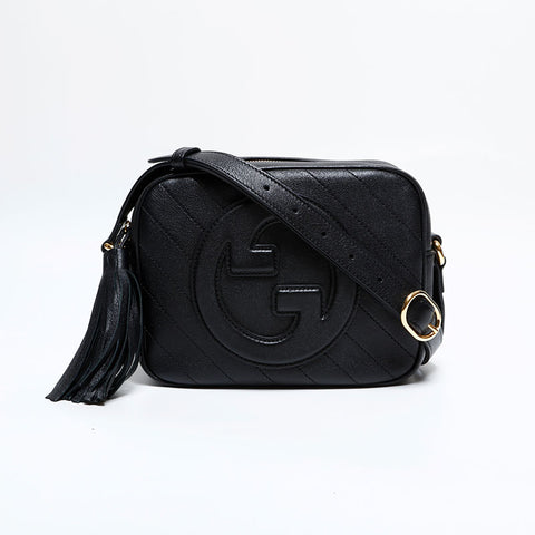 GUCCI Blondie Leather Camera Shoulder Bag black WS21924
