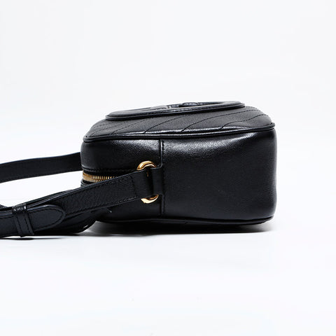 GUCCI Blondie Leather Camera Shoulder Bag black WS21924