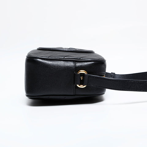 GUCCI Blondie Leather Camera Shoulder Bag black WS21924