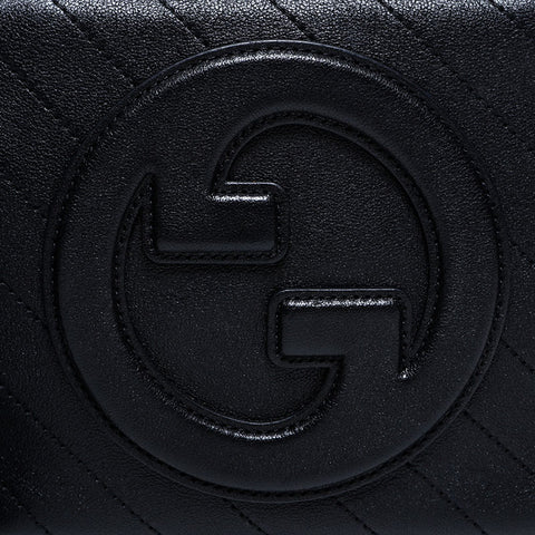 GUCCI Blondie Leather Camera Shoulder Bag black WS21924