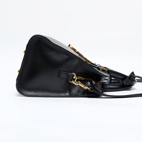 YVES SAINT LAURENT Baby Cabas 2way Leather Handbag black WS21925