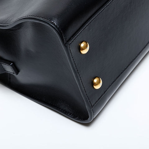 YVES SAINT LAURENT Baby Cabas 2way Leather Handbag black WS21925