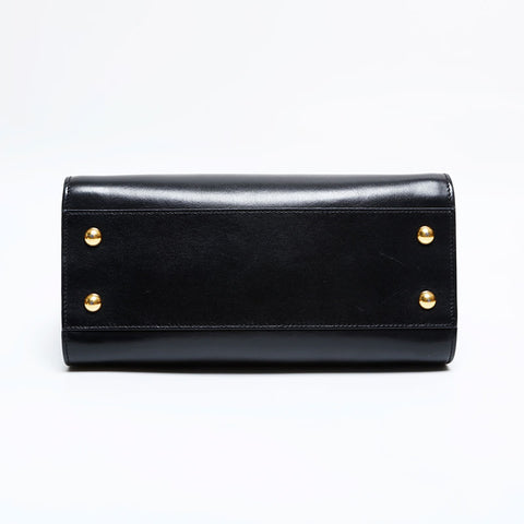 YVES SAINT LAURENT Baby Cabas 2way Leather Handbag black WS21925