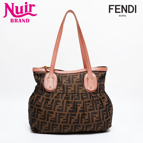 FENDI canvas zucca Tote Bag Brown WS21930