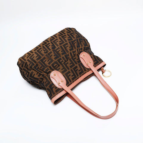 FENDI canvas zucca Tote Bag Brown WS21930
